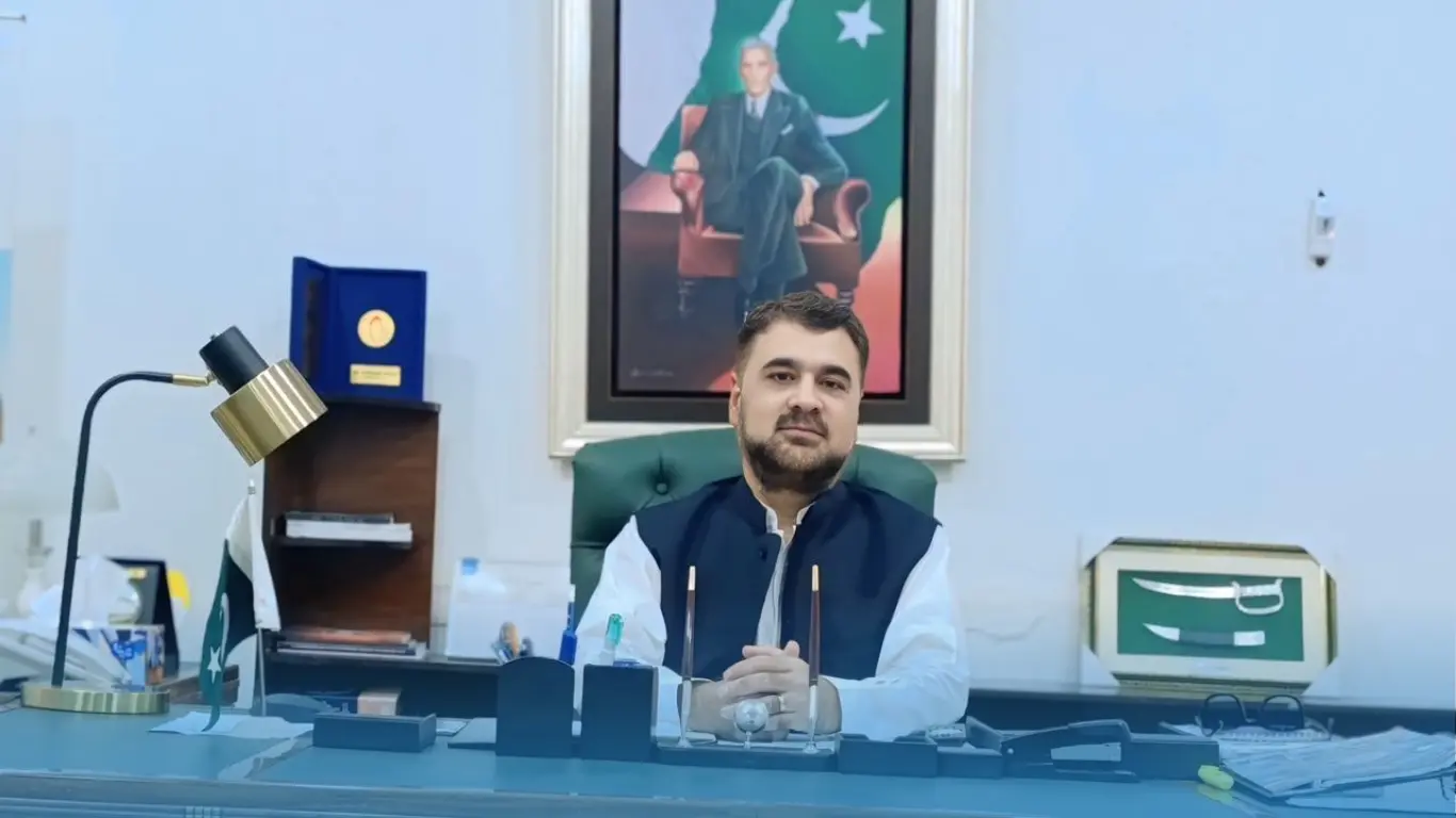 Syed Ejaz Haider Shah at GIEDA office